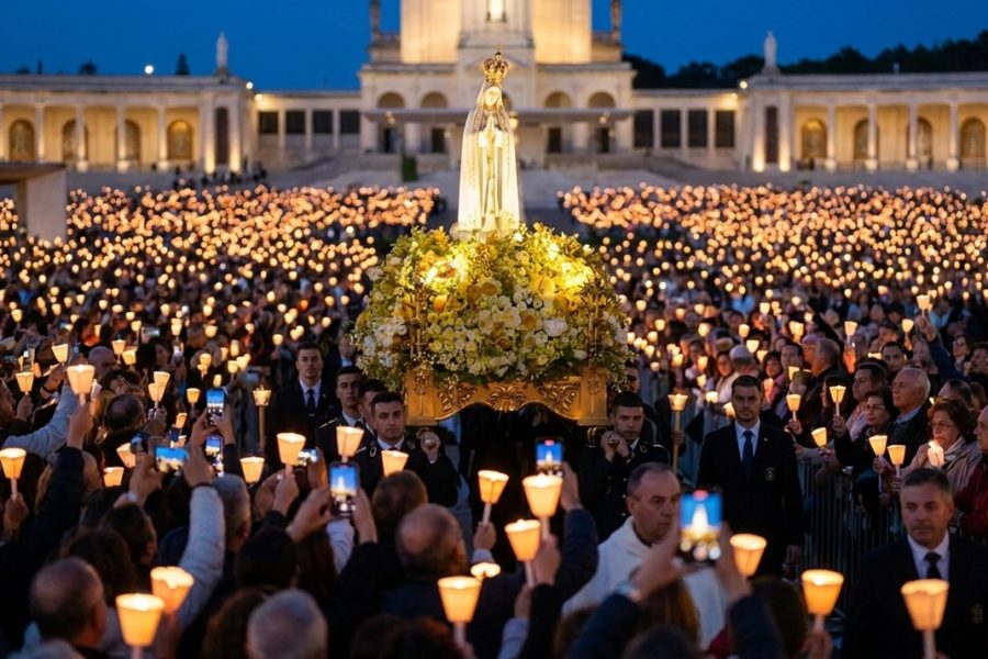 Desde Lisboa: Procesión de las Velas en Fátima, Óbidos y Atardecer en Nazaré