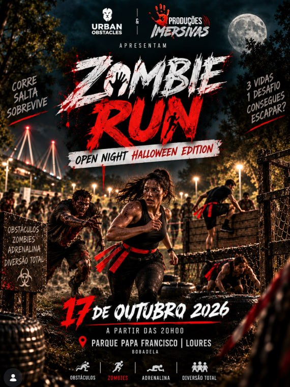 Zombie Run 2026 Night Challenge Near Lisbon